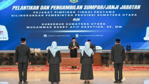 Gubsu Bobby Nst prosesi pelantikan