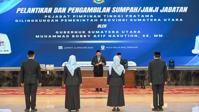Gubsu Bobby Nst prosesi pelantikan